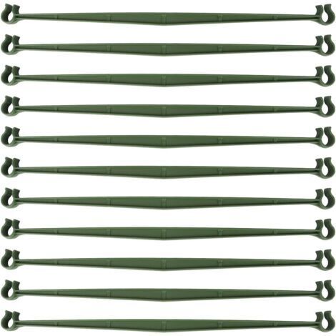 Bras de tuteur pour cage à tomates, 50 pièces, connexion treillis extensible, 30 cm, avec 2 boucles pour cage à tomates, sécurise les piquets pour plantes de 11 mm de diamètre