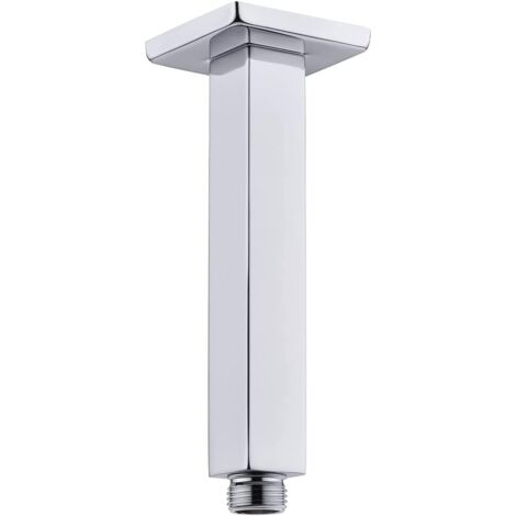 Bras d'extension de douche carré épais en acier inoxydable de 8 pouces, bras de pommeau de douche droit monté au plafond pour pluie au plafond