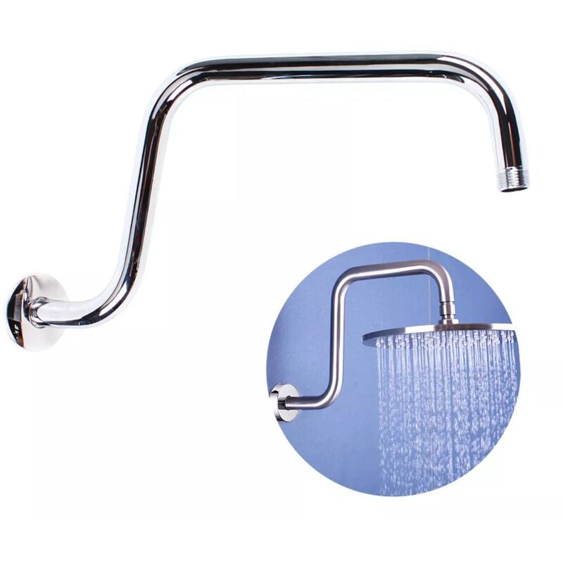 Bras d'extension de tête de douche s - forme haut arc col de cygne tuyau d'extension de bras de douche
