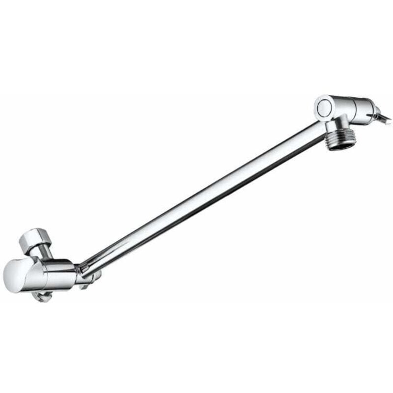 Alovez - Bras d'extension pour pommeau de douche réglable matériel de rallonge pour bras de douche en laiton de montage mural en nickel