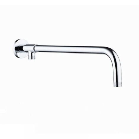 Bras Douche Mural Extension 40cm en Acier Inoxydable Douche Raccord Extension pour Pomme de Douche G1/2"