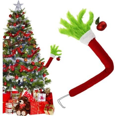 Bras Grinch - Décoration de Sapin de Noël - Main Grinch - Ornement pour Arbre de Noël - Joli Décor Festif