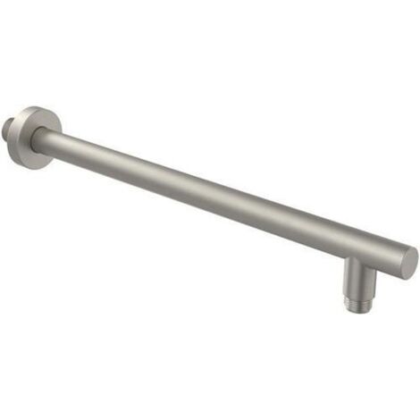 Bras mural pour douche de tête VILLEROY ET BOCH Universal Showers rond Brushed Nickel Matt