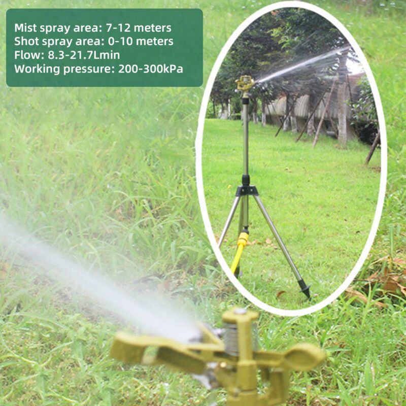 Bras oscillant en alliage de zinc, irrigation de jardin, verdissement de la pelouse, buse 360, ensemble de trépied rétractable, type de trépied