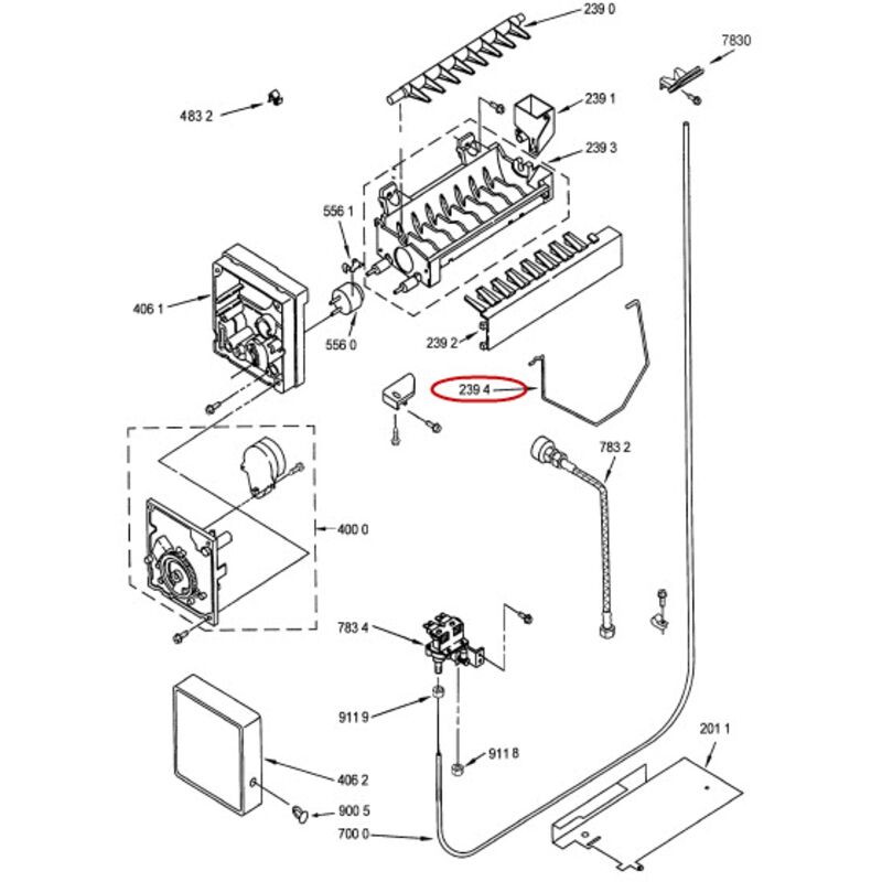 Whirlpool - Bras d'arrêt pour Réfrigérateur, Congélateur 481246088301