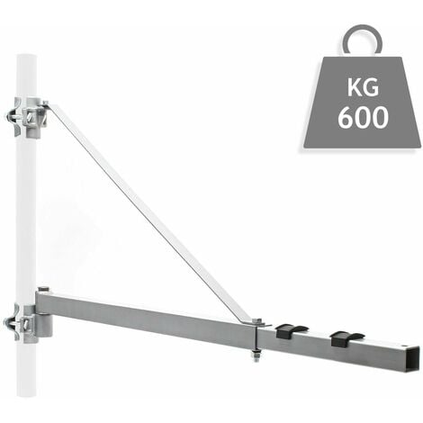 Bras pivotant levage palan support 600g 110cm treuil câble potence fixation