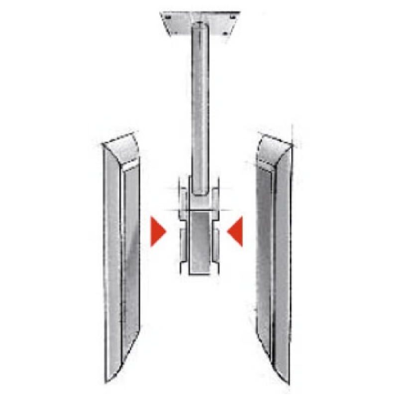 Bras rotatif 360° et extensible 600 à 1000mm pour 1 à 2 écrans - à utiliser avec les supports pour grand écran plat