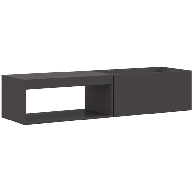 Vidaxl - brasero avec rangement pour bûches Noir 160x45x35 cm Acier