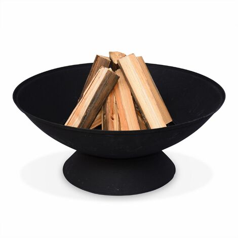 Braséro bois Ø56cm - Etna noir - Chauffage extérieur en fonte. feu de bois. brasier - Noir