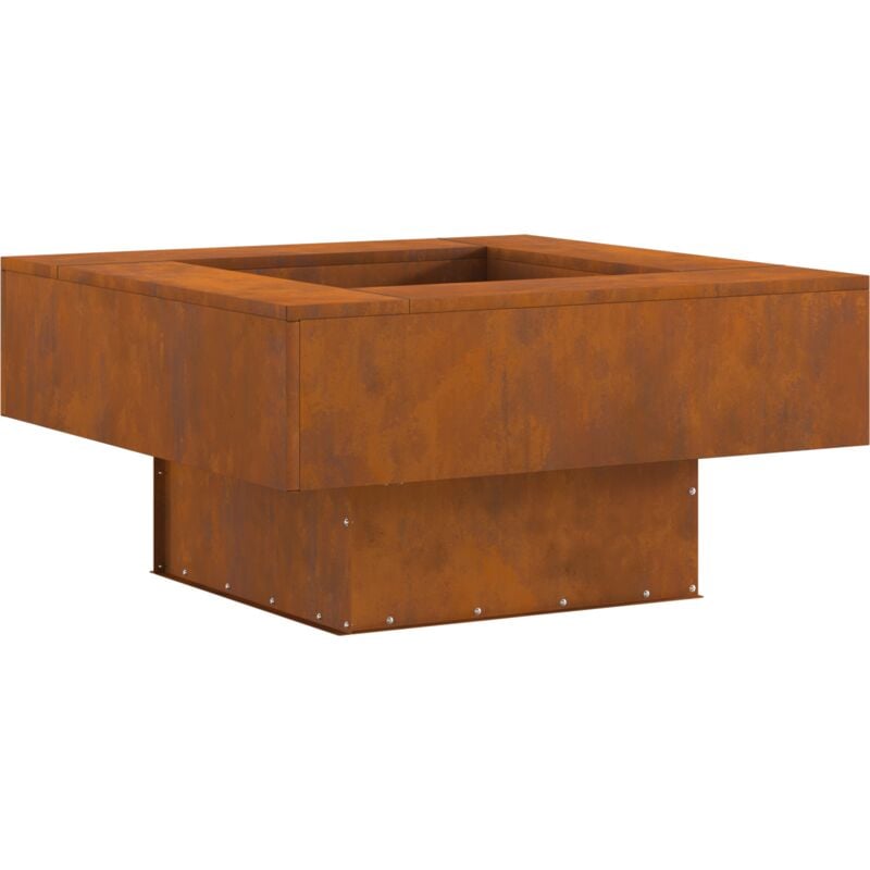 Vidaxl - Brasero carré 80x80x40 cm en acier résistant aux intempéries