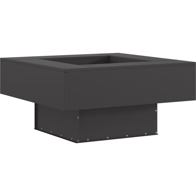 Vidaxl - Foyer carré noir 80x80x40 cm en acier