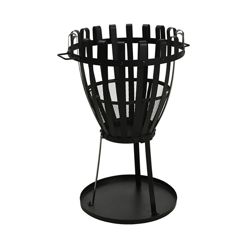 Brasero corbeille métal D54 noir Ambiance