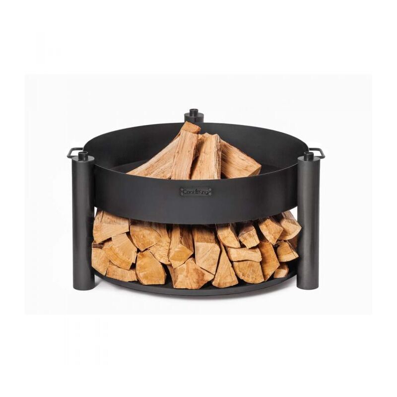 Cookking - Braséro extérieur montana x, avec grille de cuisson 60cm, acier naturel 111800