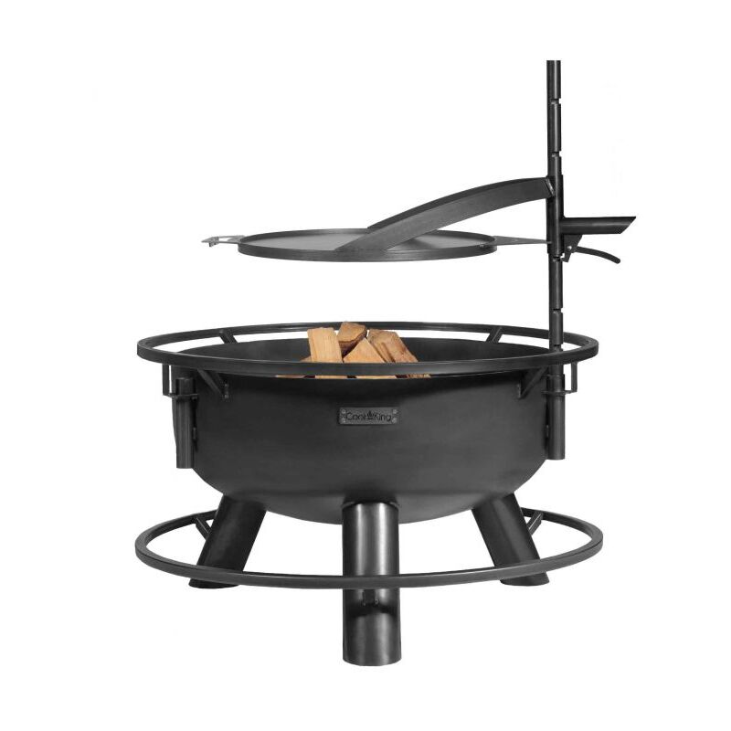 Cookking - Braséro de jardin bandito, grille multifontionnelle inclue, acier naturel 111355
