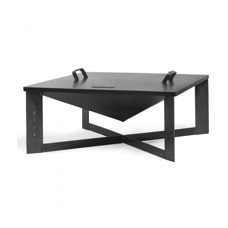 Cookking - Braséro de jardin cuba, 70x70cm, acier naturel 111243