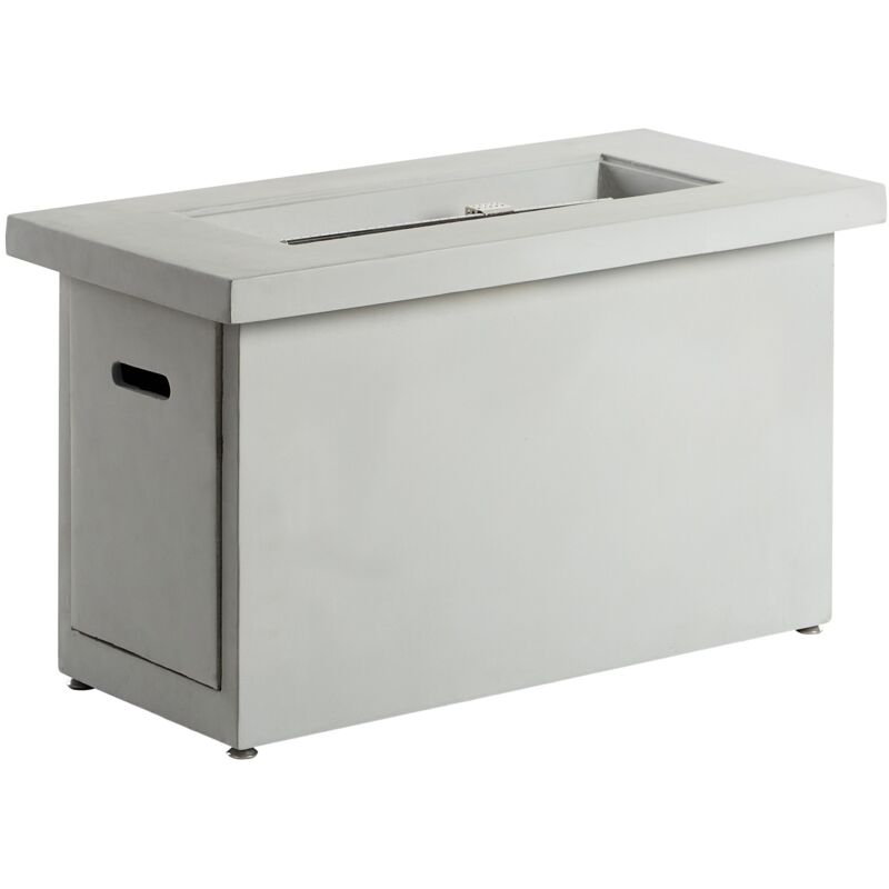 Beliani - Brasero de Jardin Patio grc en Acier Inoxydable Gaz Propane Gris Clair Ambrim