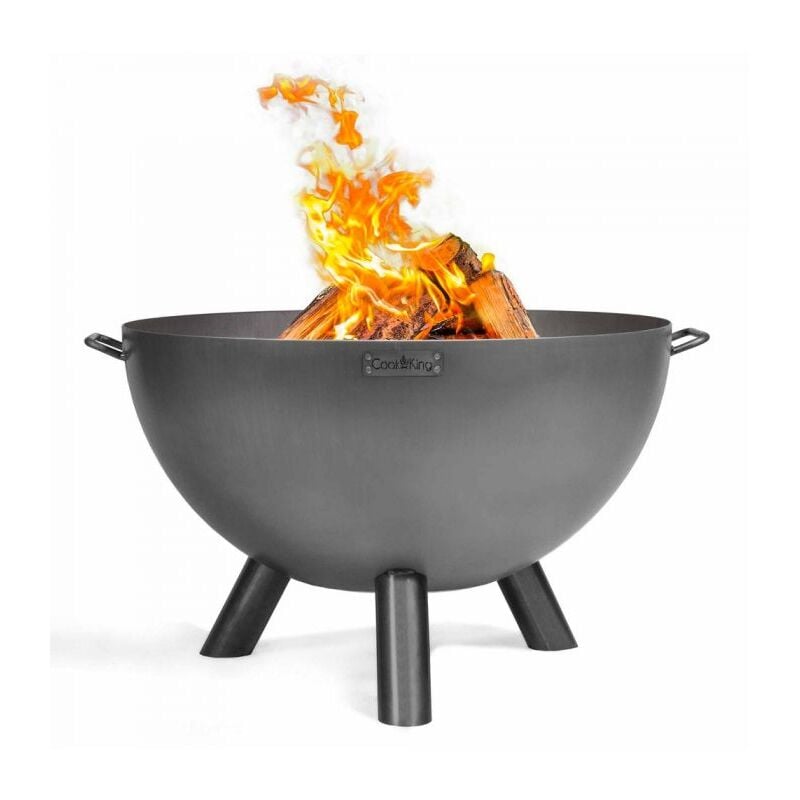 Cookking - Foyer de jardin premium kongo, acier naturel, 85cm de diamètre 111295