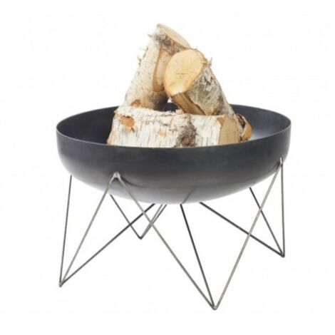 Brasero de jardin VILIA en acier-Ø 60cm-Acier naturel---Acier naturel