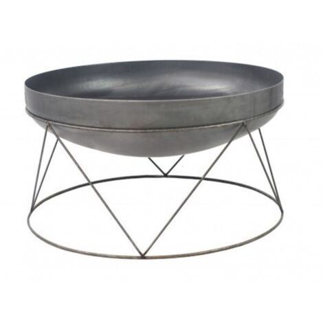 Brasero de jardin ZINGA en acier-Ø 60cm-Acier naturel---Acier naturel