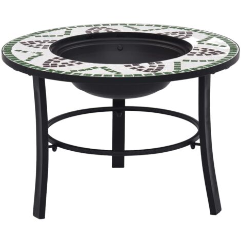Brasero de mosaico cerámica verde 68 cm