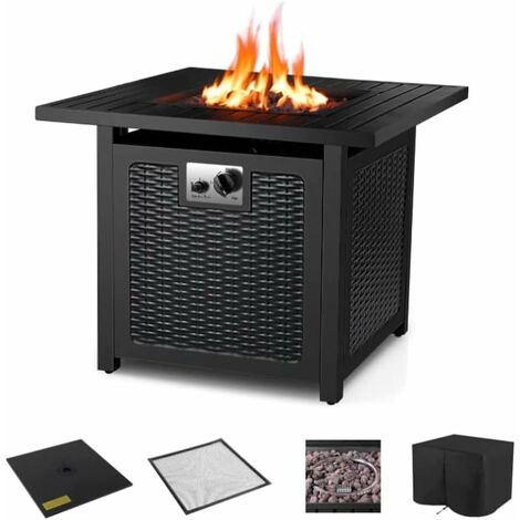 Brasero Gaz Exterieur - Planika Rio - 68 cm / 7-10kW - Puit de feu Noir  Propane - Cdiscount Jardin