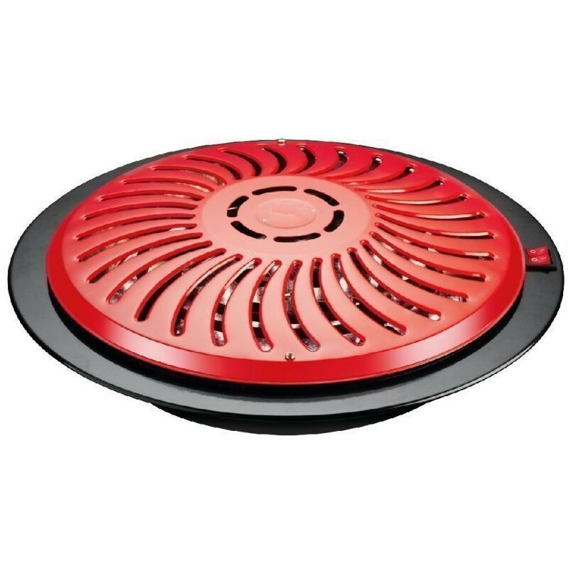 suinga - braseur chauffage électrique rouge. 3 niveaux de chauffage, 400-500-900w. dimension : ø37095 mm