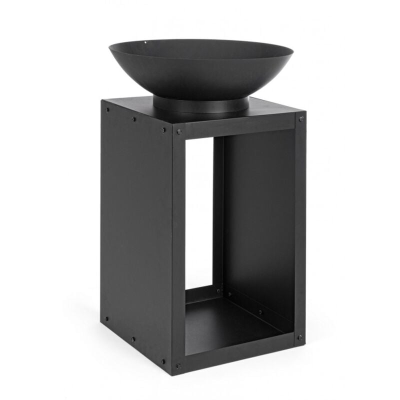 Brasero en acier 50x75h cm noir