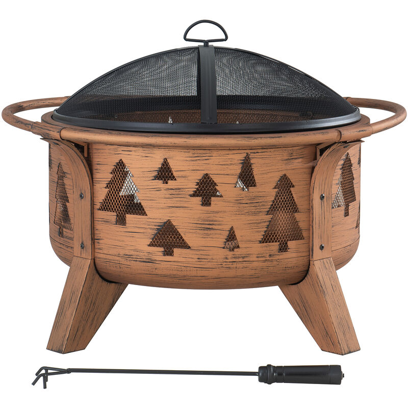 Sunjoy - xl brasero en acier askja en cuivre - Ø76cm