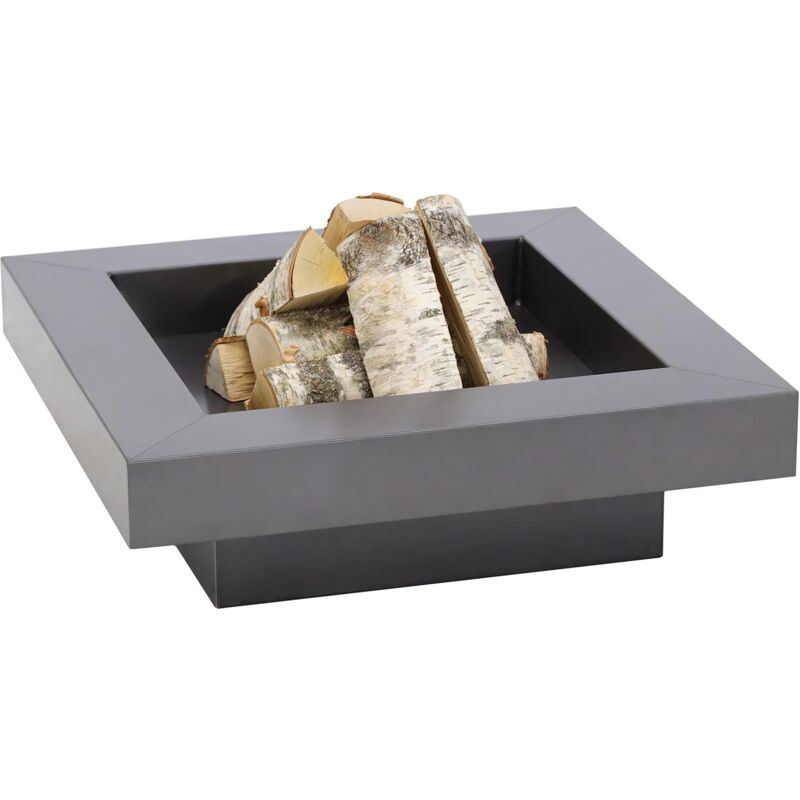 Brasero De Jardin Carr&eacute; Bachache En Acier Naturel Ou Noir