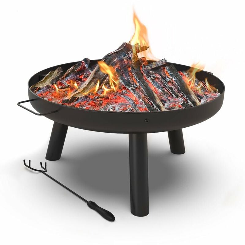 Brasero exterieur BBQ 60cm en acier noir