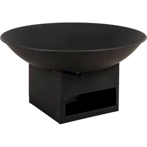 brasero extérieur design noir en fer pour moments chaleureux - noir mat profond