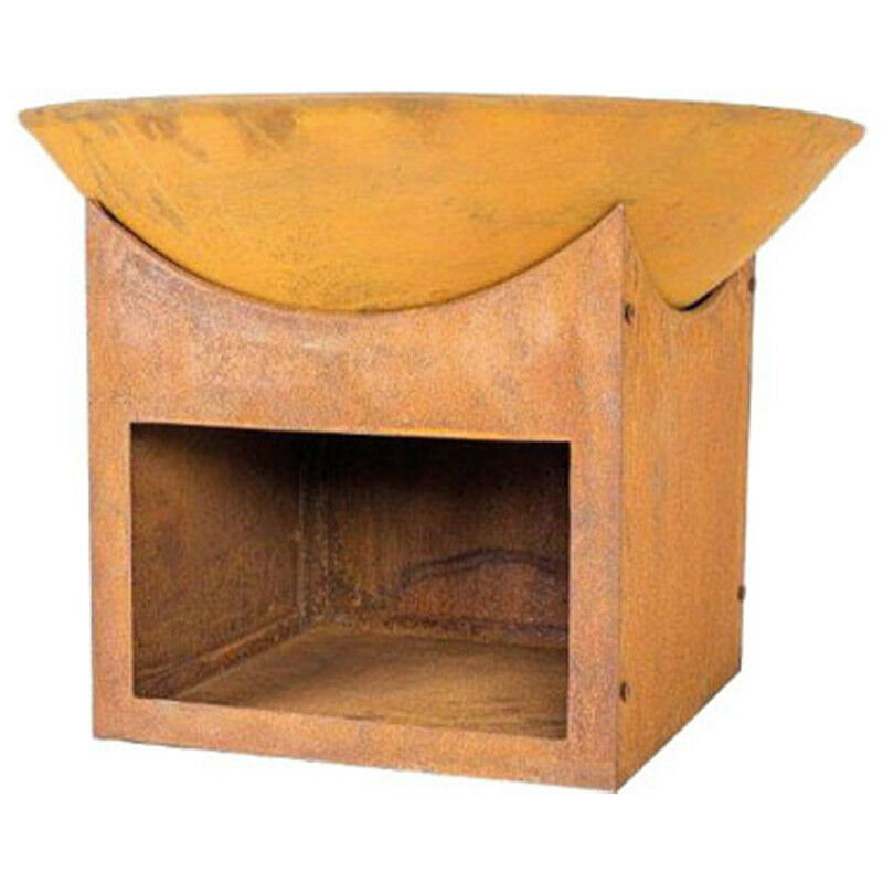 Brasero Mumbai en acier oxydé