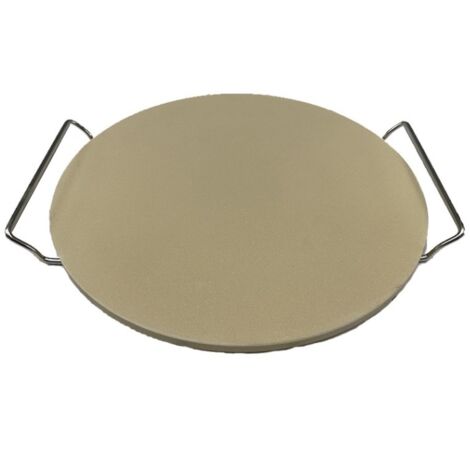 Brasero – Pierre à pizza en céramique pour barbecue Emma – Support inox – Croûte dorée et croustillante – Compatible FlexiGrill
