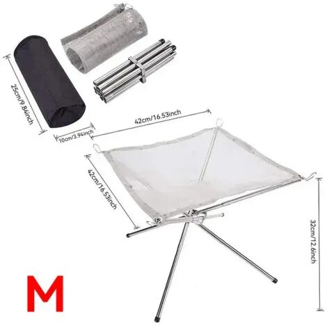 Brasero portable d'extérieur, support de feu pliable en acier inoxydable, outils de barbecue d'extérieur, réchauds de cuisson portables