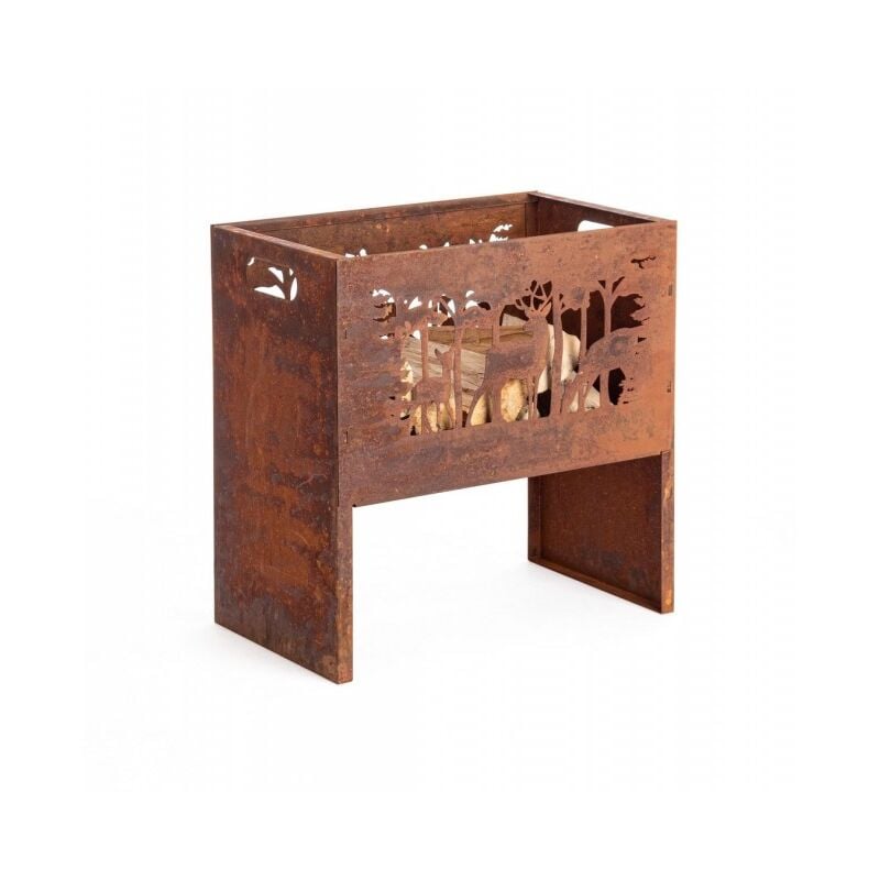 Brasero rouillé 50x30x50