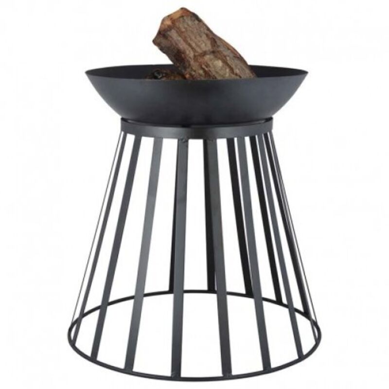 Esschert Design 2in1 Feuerschale/ -korb, 47 x 47 x 49 cm, aus Metall, umdrehbar, in schwarz