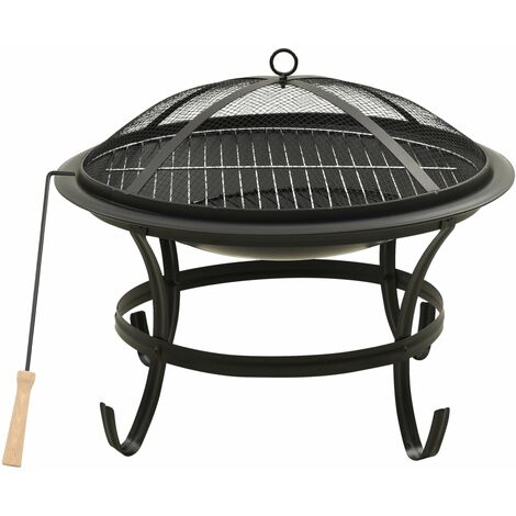 Brasero y barbacoa 2 en 1 con atizador acero 56x56x49 cm vidaXL