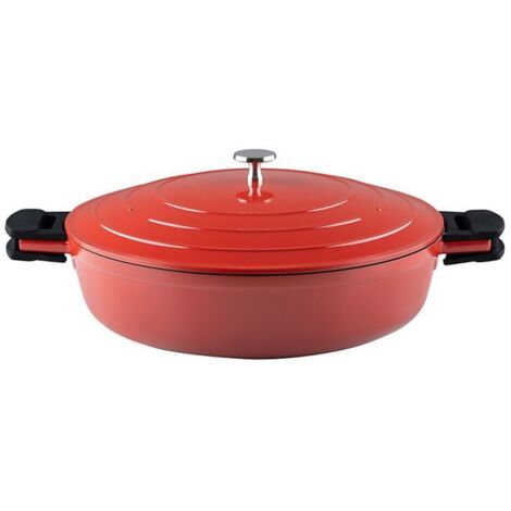 Brasiera Kelomat Keramika Red Ø28 cm con coperchio Lega di alluminio fuso