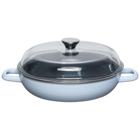 Brasiera Riess con coperchio in vetro 28cm SKY BLUE