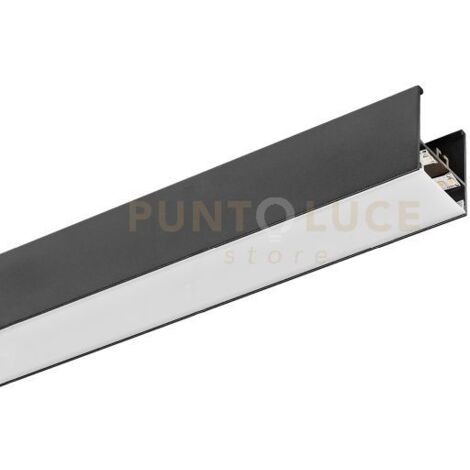 BRASILIA 2MT - SISTEMA MODULARE SEZIONABILE SOFFITTO/PARETE/SOSPENSIONE  MT2 NERO OPACO