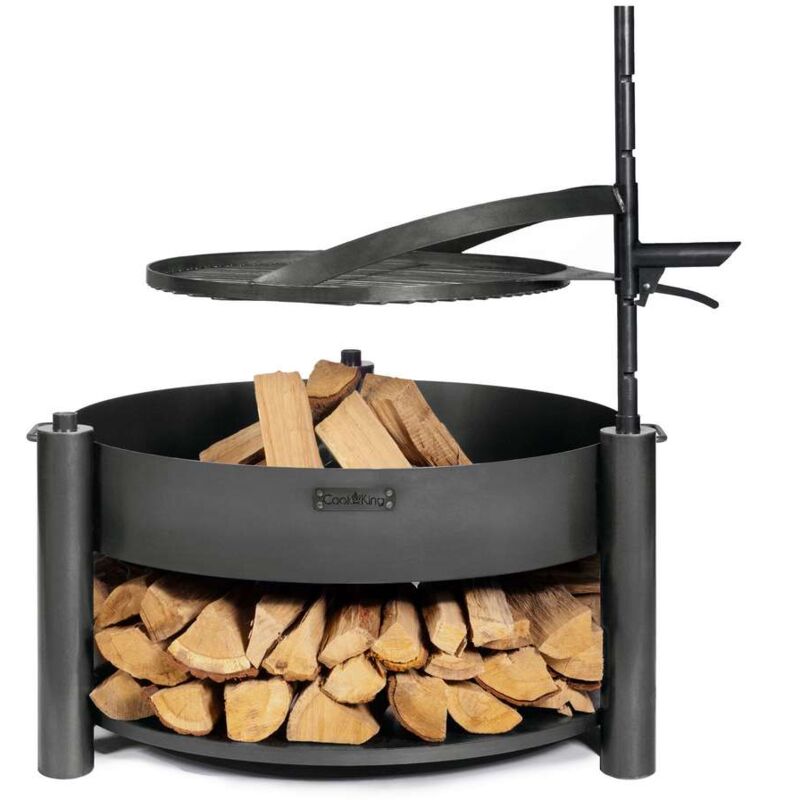 Cookking - Braséro de jardin, grille de cuisson multifonction inclue, acier 111000