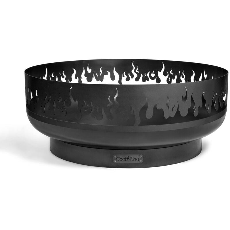 Cook King - Braséro de jardin fire en acier de 80cm de diamètre avec finition de haute qualité