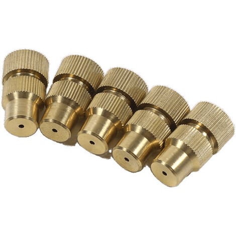 Brass Adjustable Garden Sprinkler, Irrigation Mist Sprinkler, Adjustable High Pressure Nozzle, Cooling and Dust Removal, Garden Sprinkler (5 Pcs)