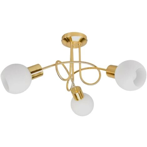 Flushmount Ceiling Light - Lindy 3 Light Antique Brass Ceiling Fitting Flushmount Ceiling Light - Lindy 3 Light Antique Brass Ceiling Fitting