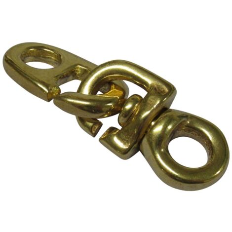 Brass Inglefield Clip Flag Swivel 58MM (Flagpole Brummel Line Hook)