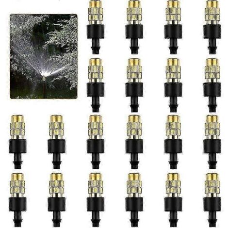 Brass Nozzle 20pcs Adjustable Brass Watering Nozzle Sprinkler Head Sprinkler Atomizer for Garden Watering Irrigation