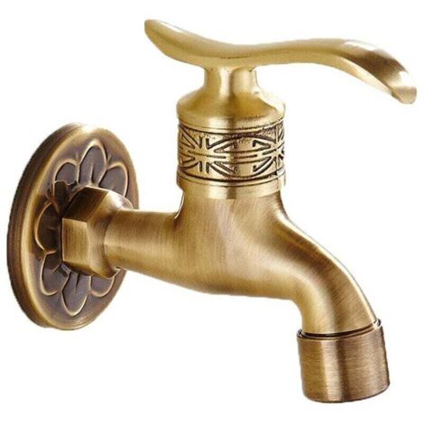 Brass Outdoor Wall Mounted Garden Faucet Antique Mop Tap for Bathroom Pool MUMU