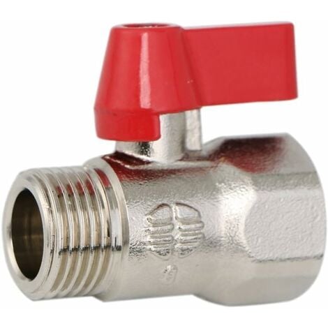Brass Shower Head Stop Valve Regulating Valve Control Valve Shower Valve Ball Valve 1/2 inch Male Female NPT Threaded Nickel(DN15)