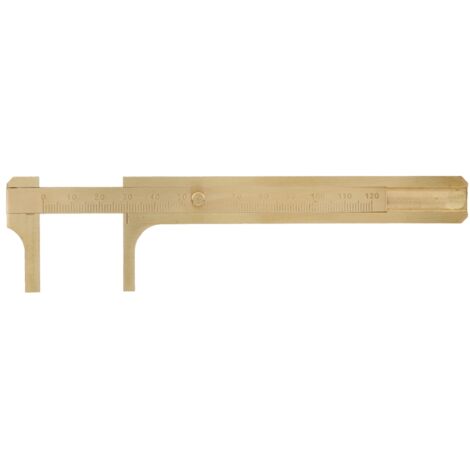 Brass Vernier Caliper Walnut Bracelet Measuring Tool Jewelry Testing Calipers12cm
