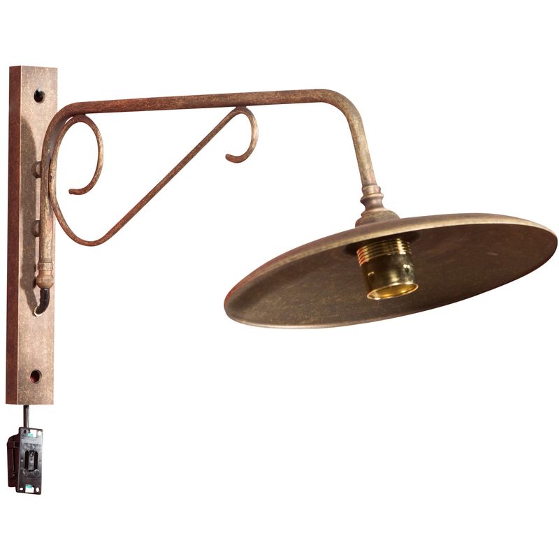 Biscottini - Brass Wall Lamp L60XD27XH30 cm Made in Italy